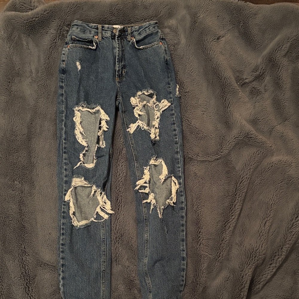 Distressed Blue Women's Jeans